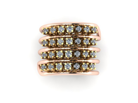 Spiral ring for daimond Modello 3D