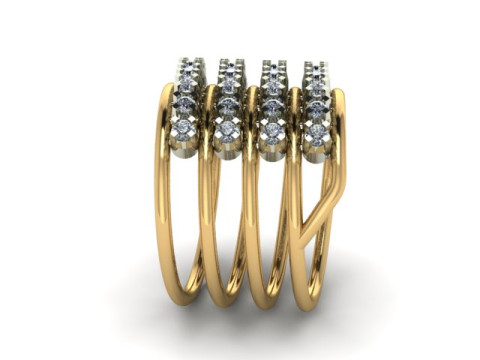 Spiral ring for daimond Modello 3D