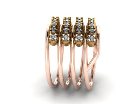 Spiral ring for daimond 3D Model