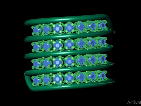 Spiral ring for daimond Modello 3D