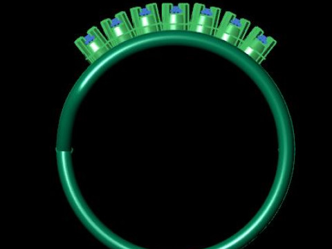 Spiral ring for daimond Modello 3D