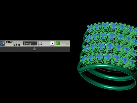 Spiral ring for daimond Modello 3D