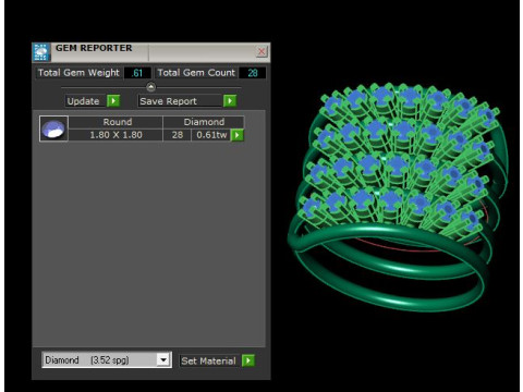 Spiral ring for daimond Modello 3D