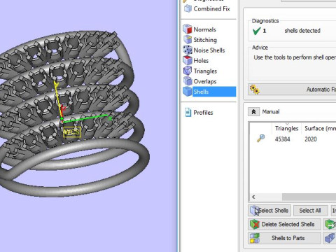 Spiral ring for daimond Modello 3D