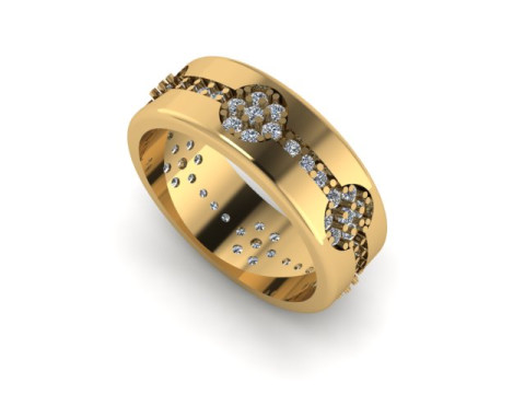Band ring 3D print model 3D 模型