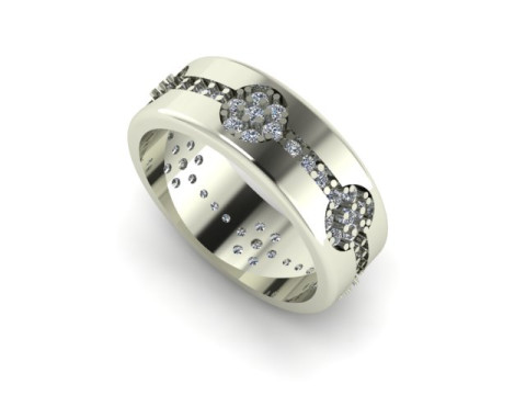 Band ring 3D print model Model 3D