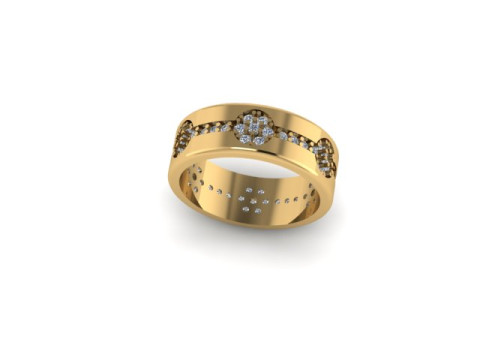 Band ring 3D print model Model 3D