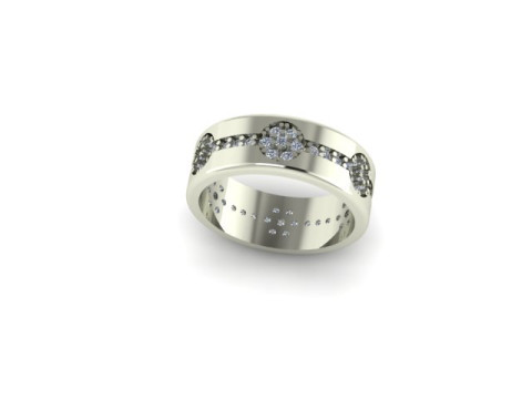 Band ring 3D print model Model 3D