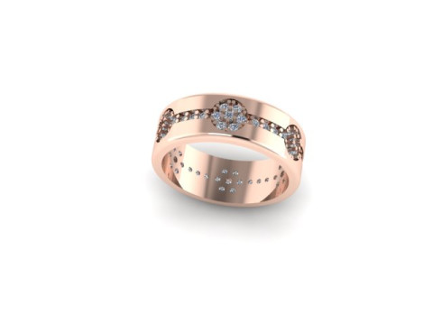 Band ring 3D print model Model 3D