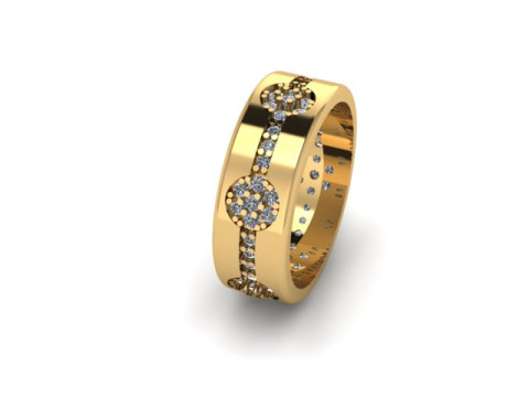 Band ring 3D print model Model 3D