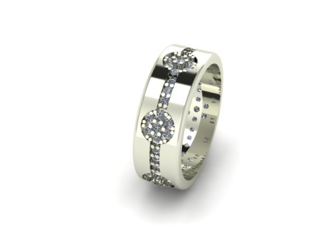 Band ring 3D print model Model 3D
