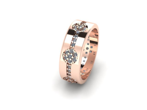 Band ring 3D print model Model 3D