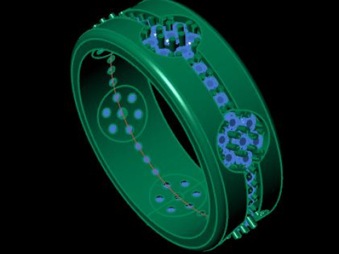 Band ring 3D print model Model 3D
