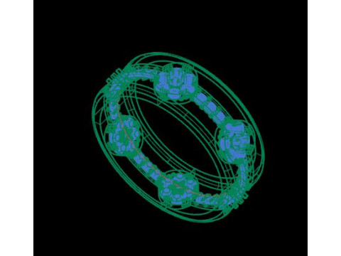 Band ring 3D print model Model 3D