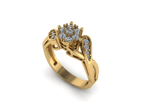 Engagement Wedding Ring Bridal Ring 3D print model 3D print model 3D 模型