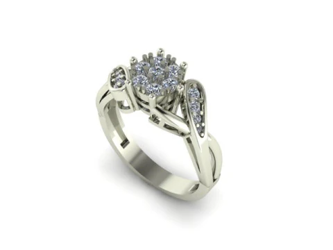 Engagement Wedding Ring Bridal Ring 3D print model 3D print model 3D Model