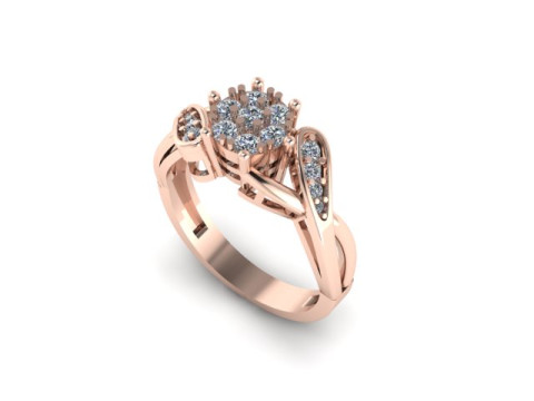 Engagement Wedding Ring Bridal Ring 3D print model 3D print model 3D Model