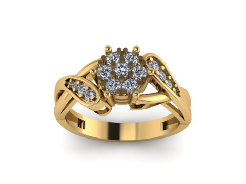 Engagement Wedding Ring Bridal Ring 3D print model 3D print model 3D Model