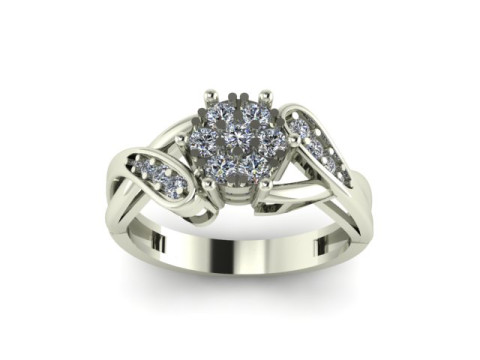 Engagement Wedding Ring Bridal Ring 3D print model 3D print model 3D Model