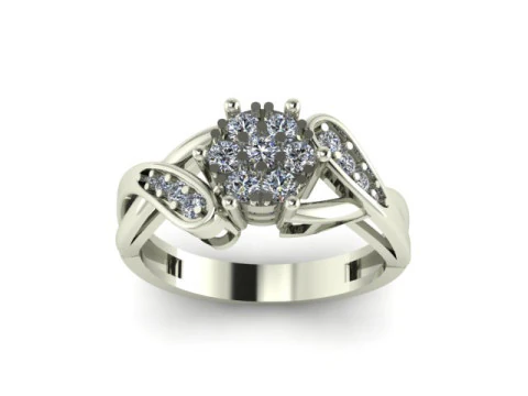 Engagement Wedding Ring Bridal Ring 3D print model 3D print model 3D Model