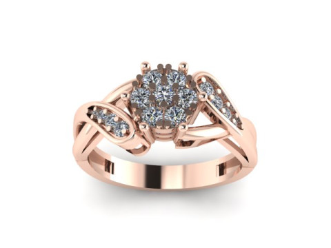 Engagement Wedding Ring Bridal Ring 3D print model 3D print model 3D Model