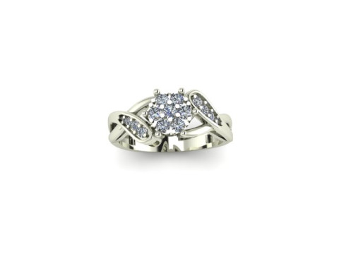 Engagement Wedding Ring Bridal Ring 3D print model 3D print model 3D Model