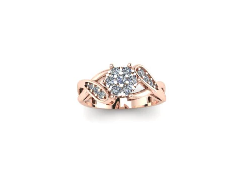 Engagement Wedding Ring Bridal Ring 3D print model 3D print model 3D Model
