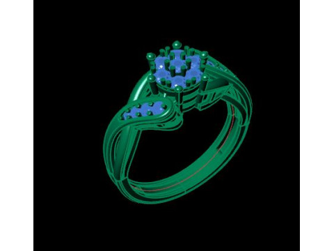 Engagement Wedding Ring Bridal Ring 3D print model 3D print model 3D Model