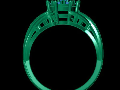 Engagement Wedding Ring Bridal Ring 3D print model 3D print model 3D Model