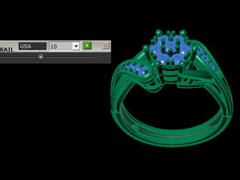 Engagement Wedding Ring Bridal Ring 3D print model 3D print model 3D Model