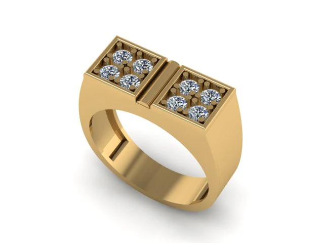 Man ring 3D print model 3D Model .c4d .max .obj .3ds .fbx .stl .blend 