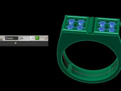 Man ring 3D print model 3D Model