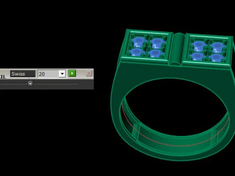 Man ring 3D print model 3D Model