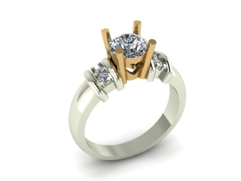 Solitair ring Modello 3D