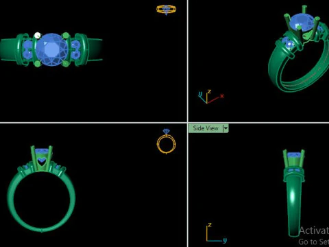 Solitair ring 3D Model