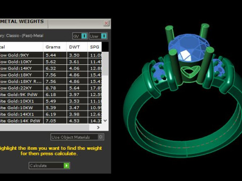 Solitair ring Modello 3D