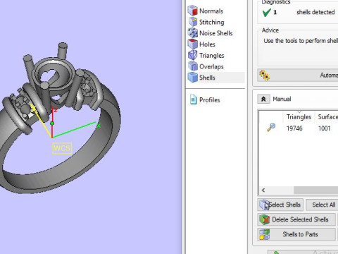 Solitair ring Modello 3D