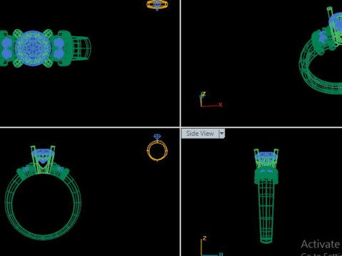 Solitair ring Modello 3D