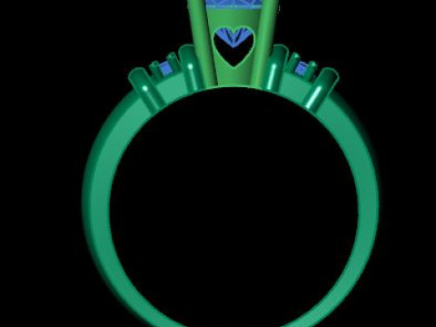 Solitair ring Modello 3D