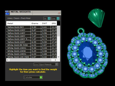 Beautyful Ruby and daimond pandent Modelo 3D