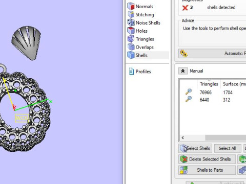 Beautyful Ruby and daimond pandent Modelo 3D
