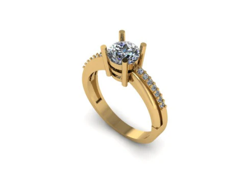 Cincin solitaire Model 3D