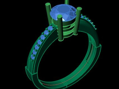Solitair ring 3D मॉडल
