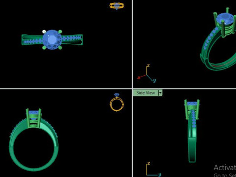 Solitair ring 3D मॉडल