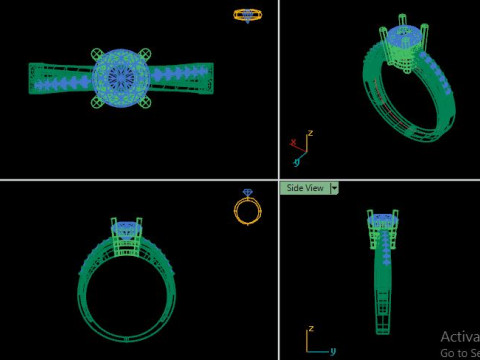 Solitair ring 3D मॉडल