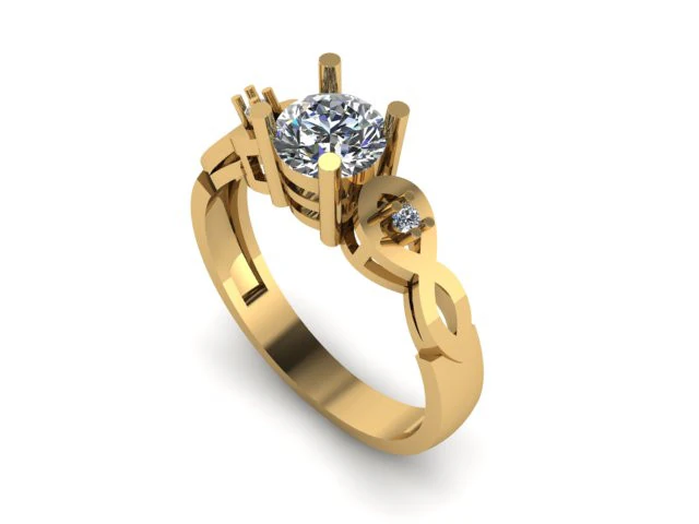 Engagement wedding ring 3D Model .c4d .max .obj .3ds .fbx .stl .blend 