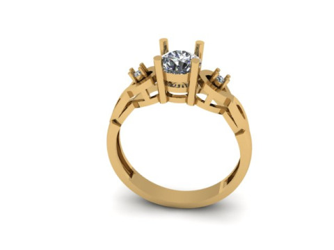 Engagement wedding ring 3D Model