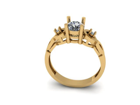 Engagement wedding ring 3D Model