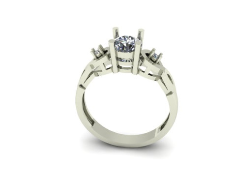Engagement wedding ring 3D Model