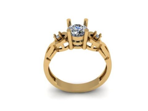 Engagement wedding ring 3D Model